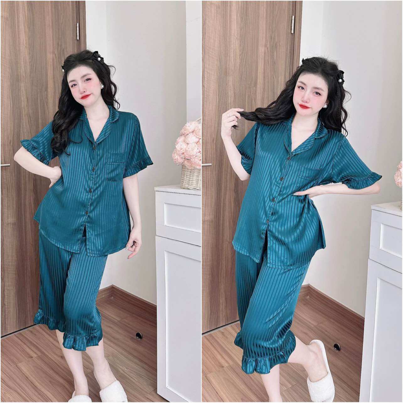 Đồ Bộ Bigsize 50-100kg Lụa Gấm Cao Cấp - Chất mát, Form Bigsize, Hot Trend