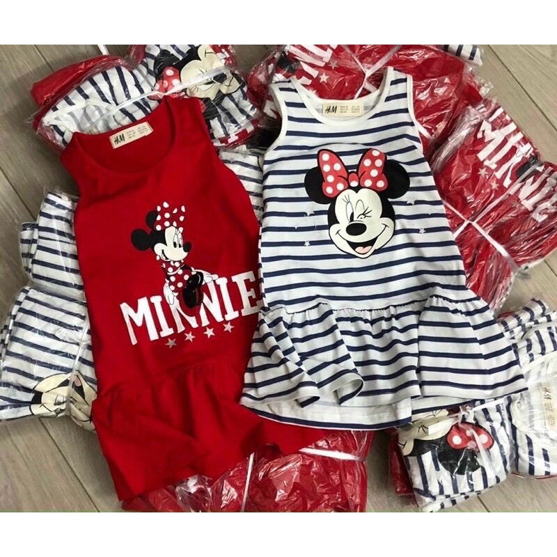 Set váy sát nách mickey đuôi cá cho bé gái