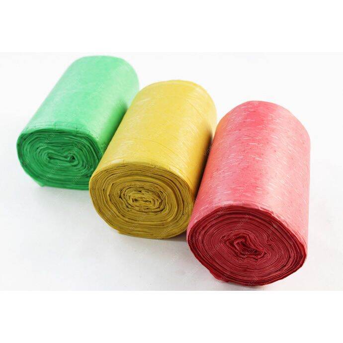 [HCM]1kg 3 cuộn rác SIZE TRUNG (1kg = 3 cuộn). 3 màu hoặc đen