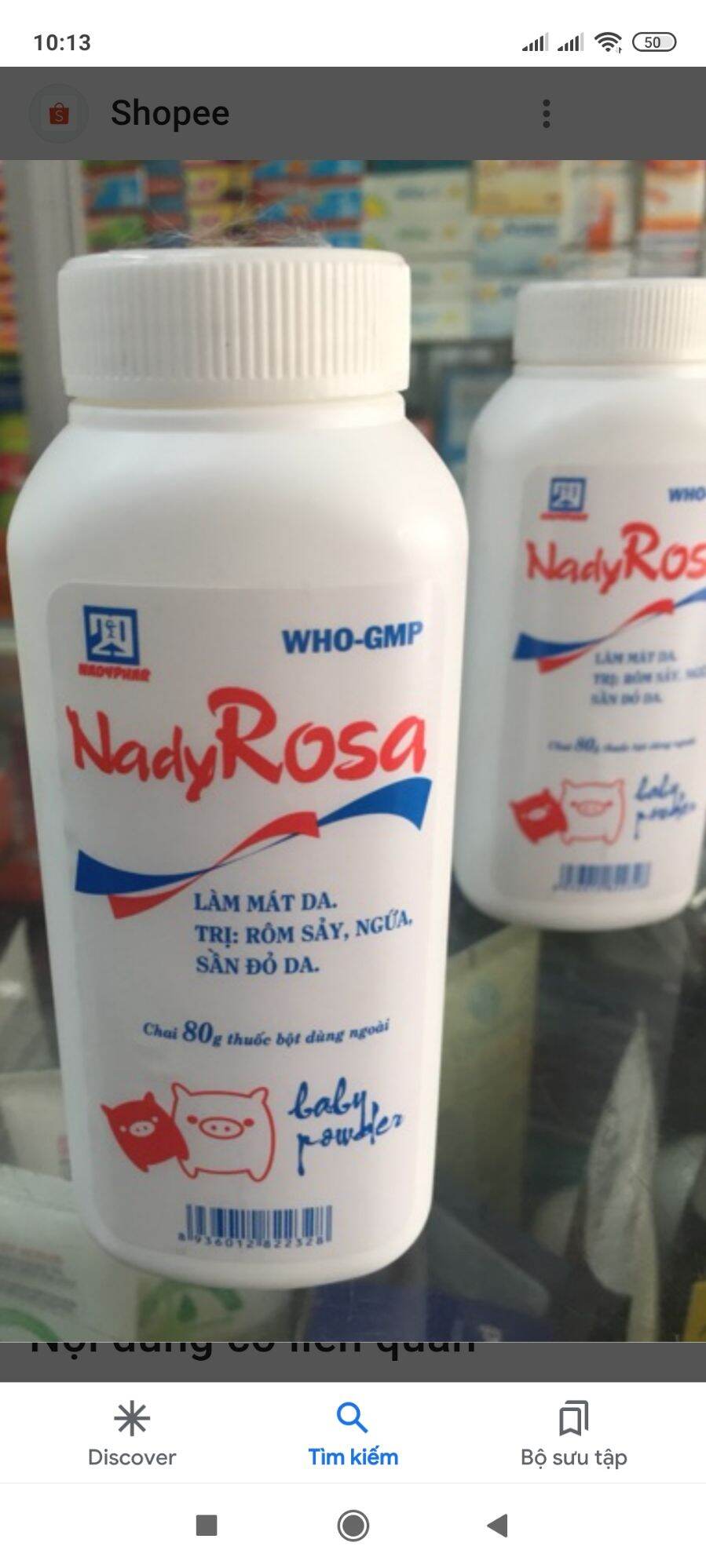 COMBO 2 CHAI PHẤN  RÔM SẢY ROSA80G