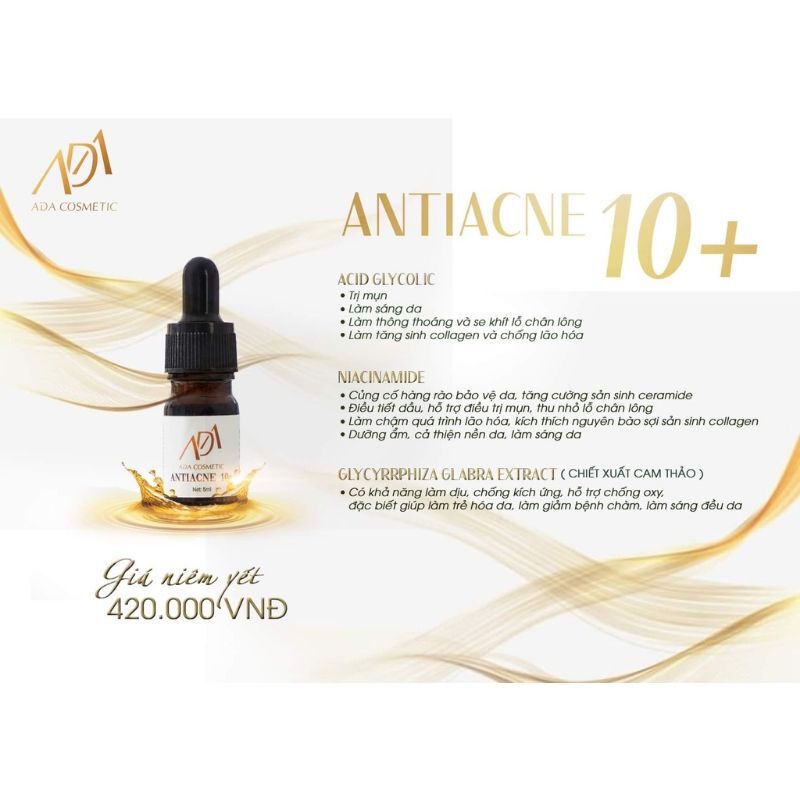 Serum 10+ ada antiance , sạch mụn ẩn , thành lọc da