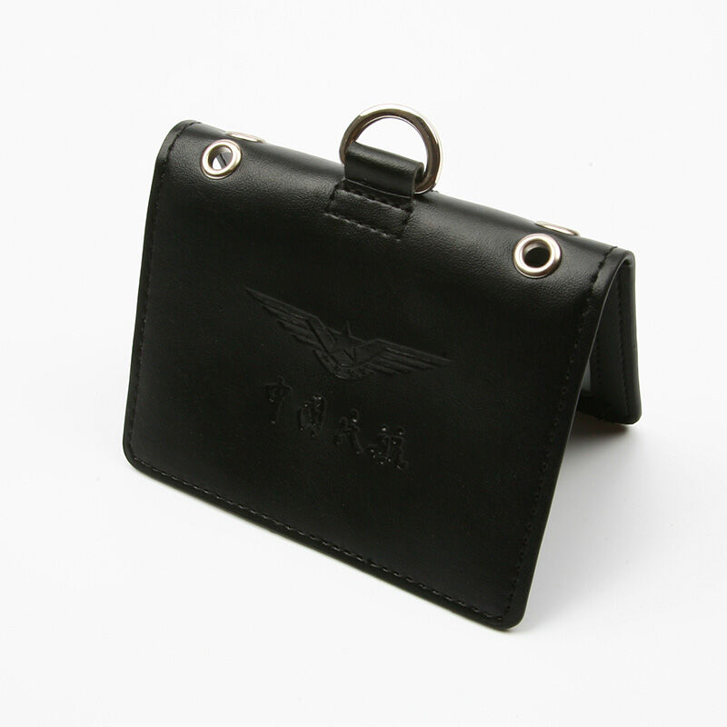 China's Civil Aviation Horizontal Version of the Single and Double Layer Documents Ferrule Unit Work Leather Leather Certificate Holder