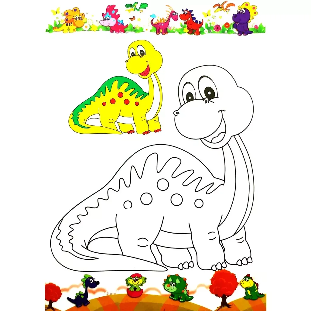 Sách Tô Màu Khủng Long Cho Bé -Tập 3