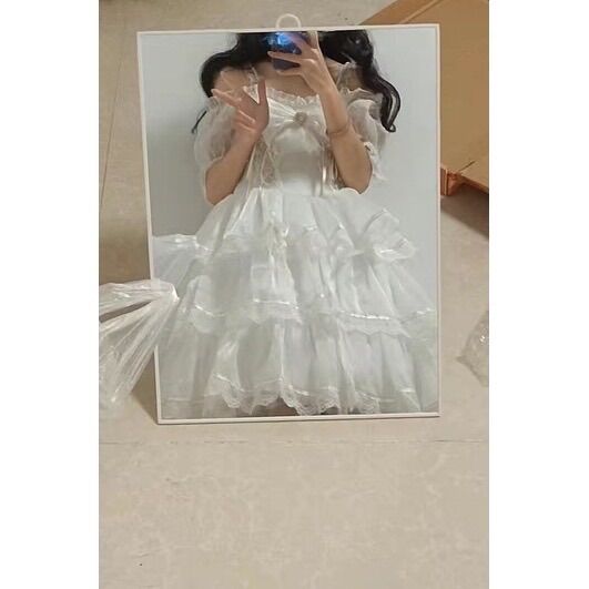 Váy lolita trắng đầm công chúa