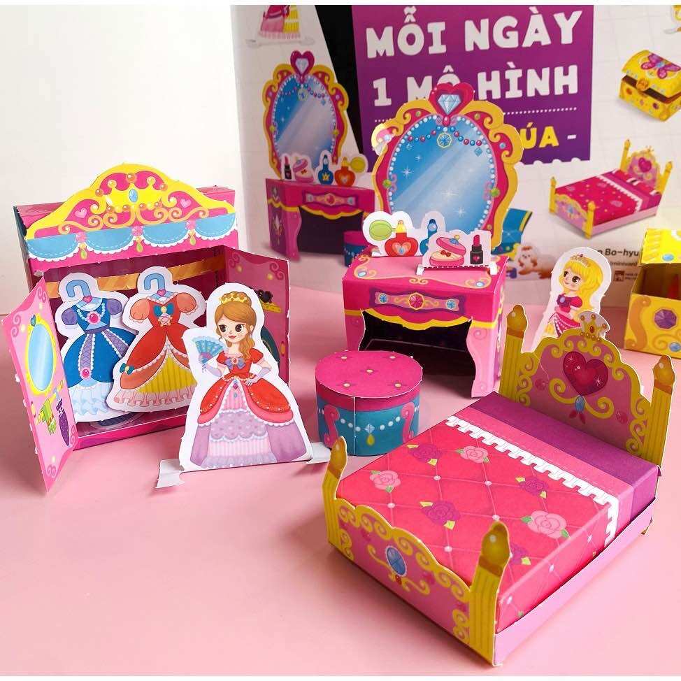 Sách thiếu nhi : BỘ 3 cuốn sách 190+ Hình thủ công 3D sáng tạo cho bé