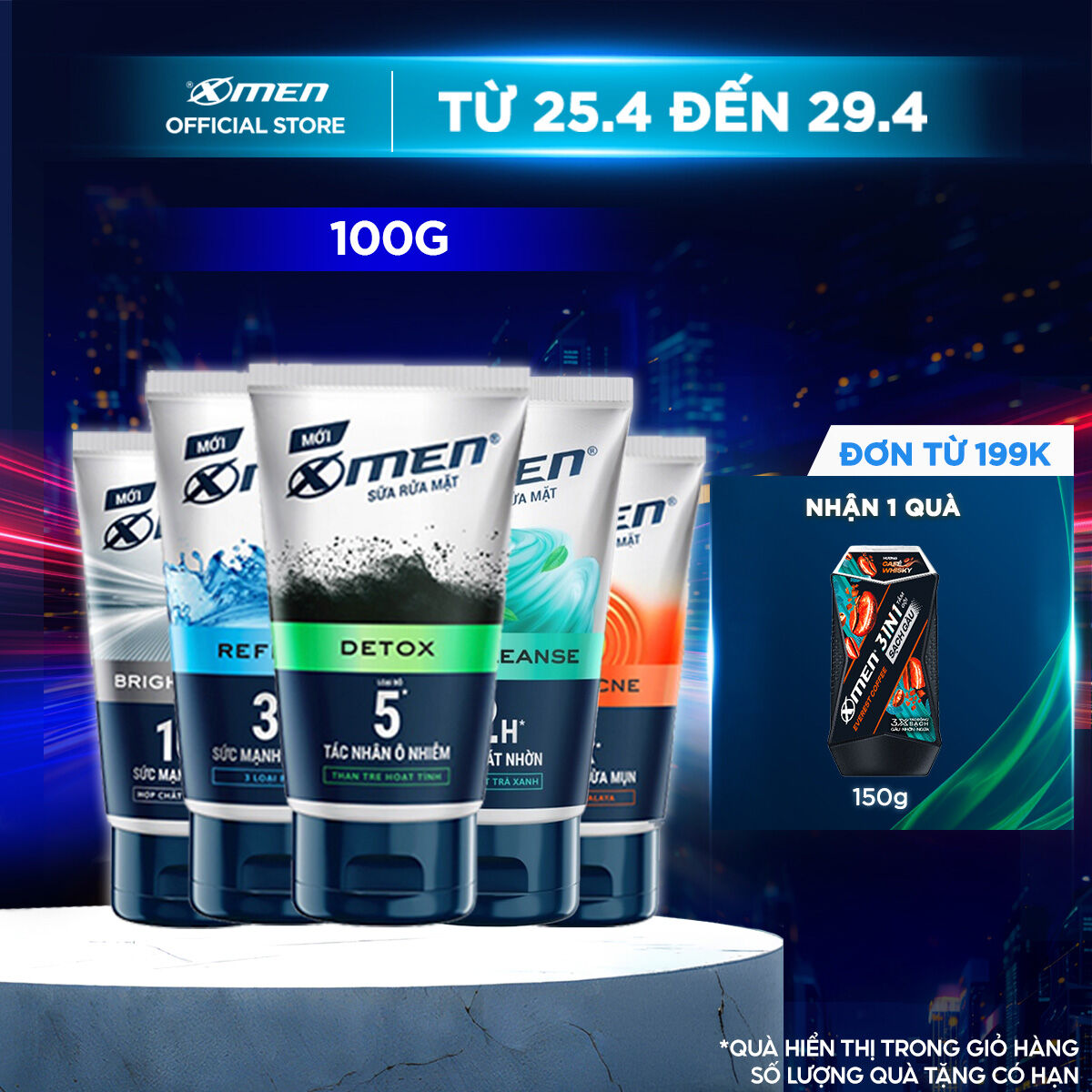 Sữa Rửa Mặt Xmen 100g - Detox Khỏe Da. Ngừa Mụn Hiệu Quả