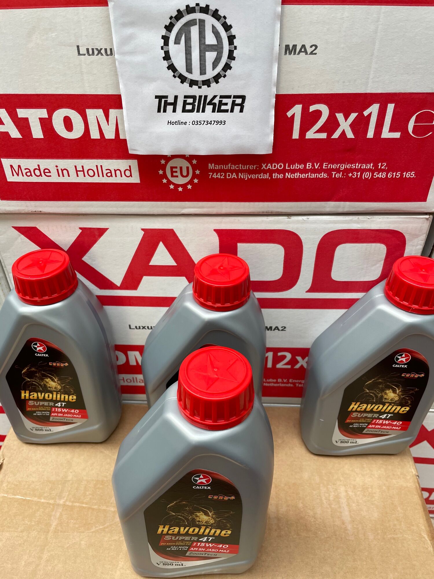 Dầu nhớt xe số CALTEX HAVOLINE Super 4T 15W40 800ml