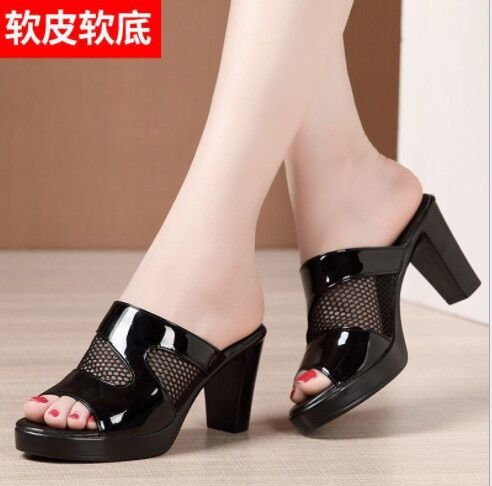 Dép cao gót phối lưới gpshop 5p 11@&&