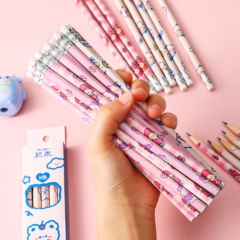 Hộp 10 bút chì in hình cute