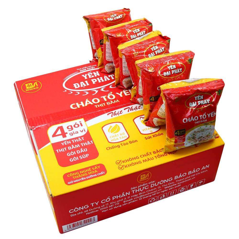 Cháo tổ yến thịt bằm thùng 30gói