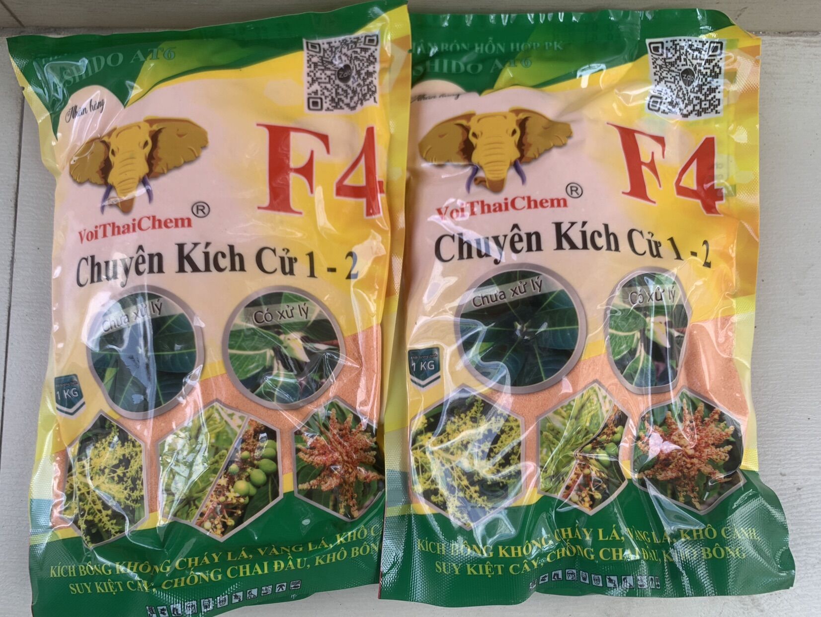 Ra hoa xoài hiệu Voi Thái F4 gói 1kg