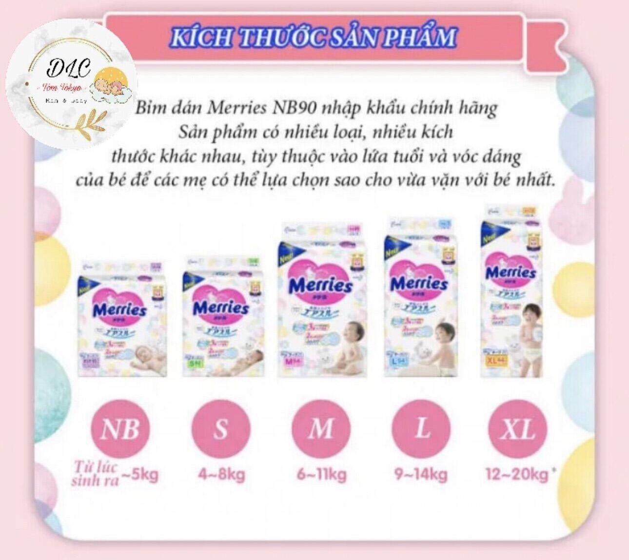 [Voucher 15k] Bỉm tã dán / quần merries nội địa cộng miếng Nhật Bản đủ size