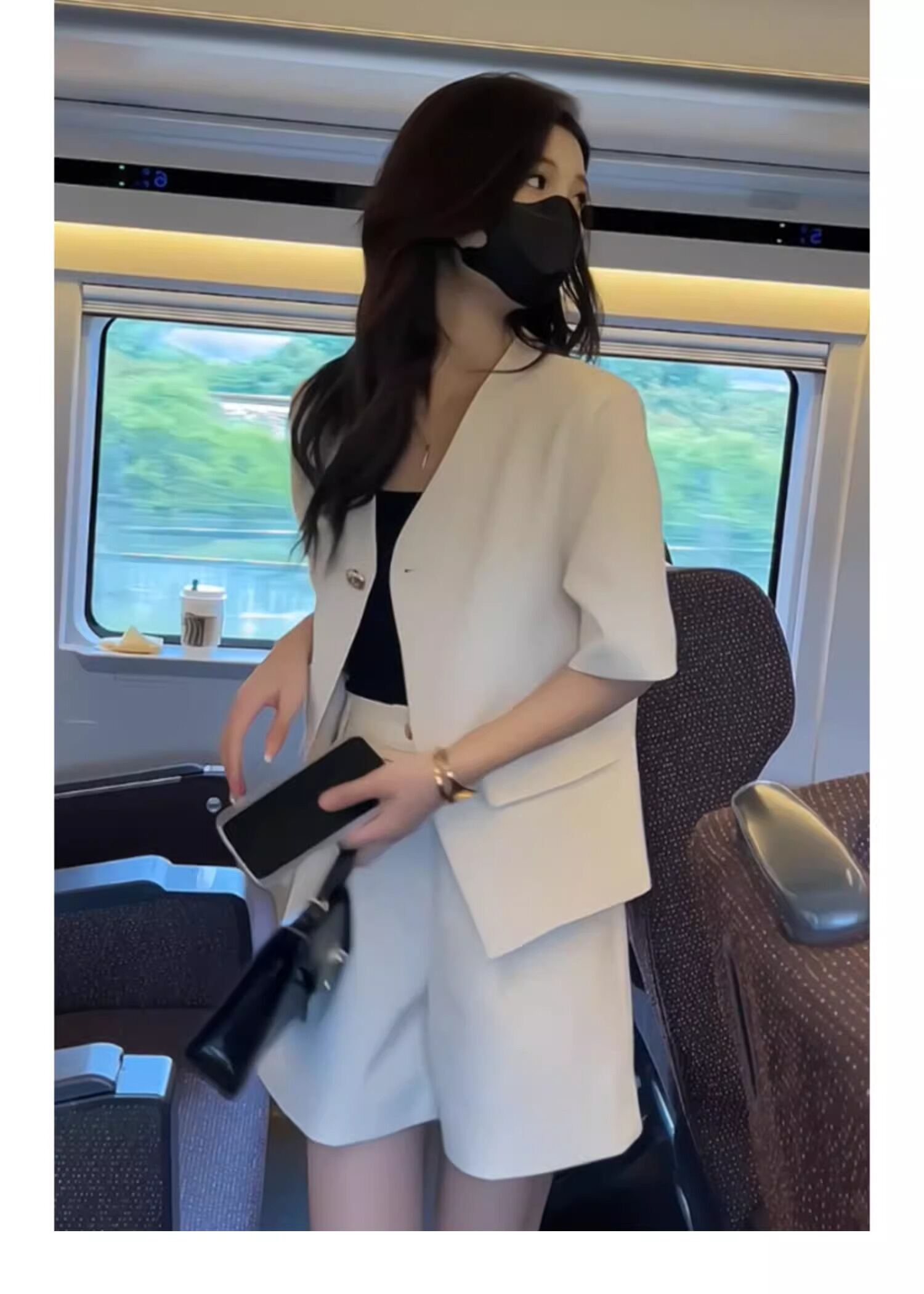 Bộ Đồ Vest Nữ Mùa Hè 2025 Bộ Đồ Hai Mảnh Ngắn Thời Trang Đường Phố Cỡ Nhỏ Bộ Đồ Vest Nữ Cao Cấp Bộ Đ