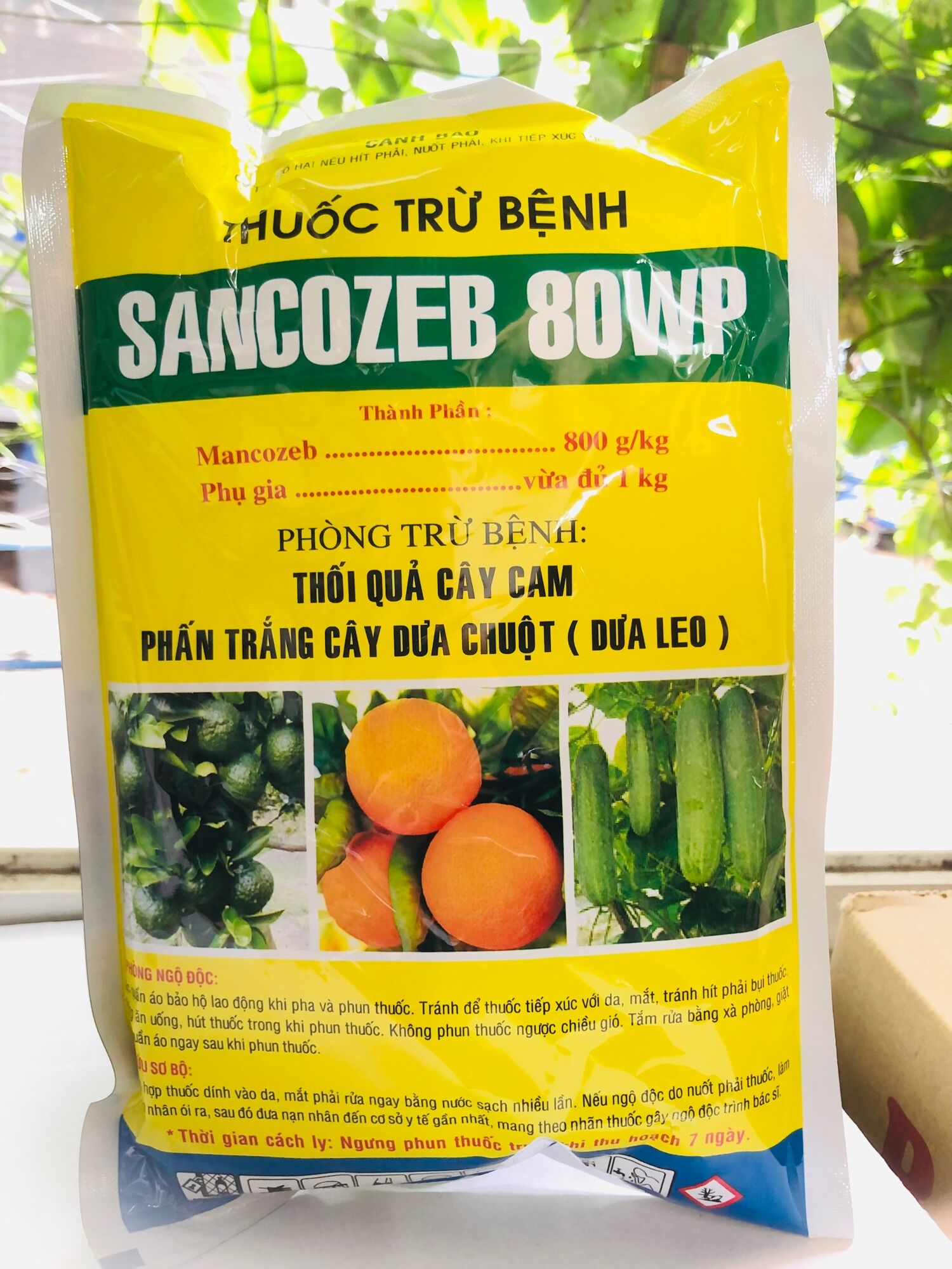 [HCM]Sancozeb 80WP 500g - Trừ Bệnh Thối Quả Cam Phấn Trắng Dưa Leo