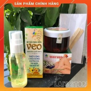 Wax lông Veo Triệt Lông + giấy wax + que gỗ