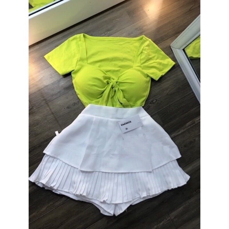 ÁO CROPTOP THẮT NƠ NGỰC - ÁO THUN BORIP