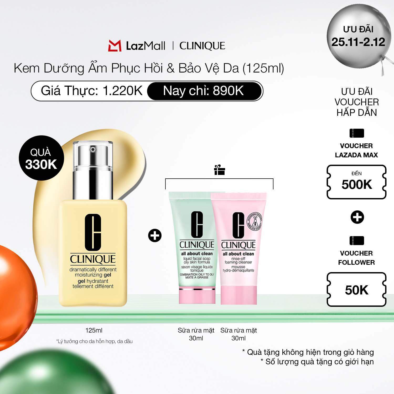 Kem dưỡng ẩm cân bằng kiểm soát cho da dầu Clinique Dramatically...