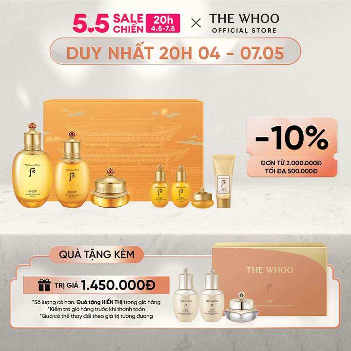 Bộ dưỡng ẩm chống lão hóa Đông y The history of Whoo Gongjinhyang