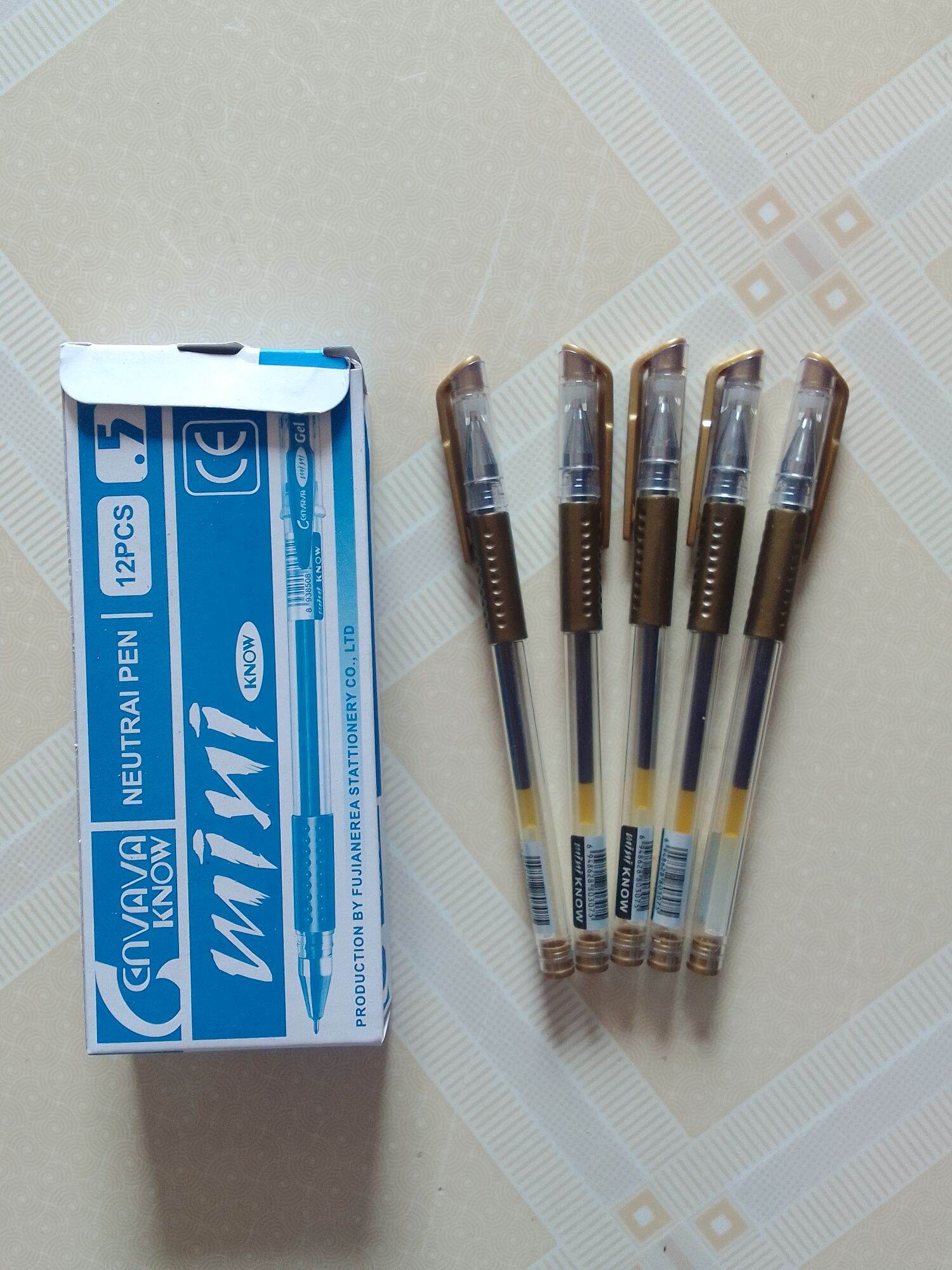 Set 5 bút mực gel Cenvava Mini Know mực xanh cao cấp