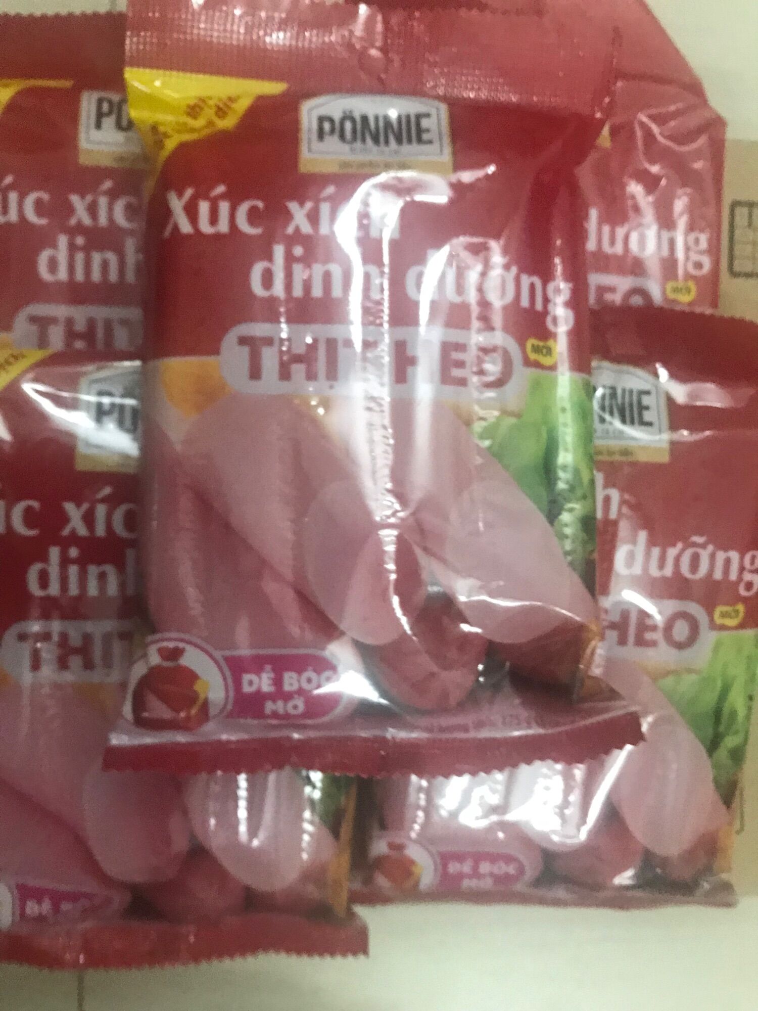 Combo 5 bịch xúc xích dinh dưỡng thịt heo 175gam(5câyx35gam)