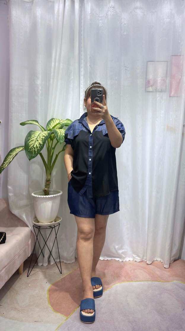 BỘ JEAN PHỐI LỤA SANG XỊN Bigsize 68kg đến 95kg