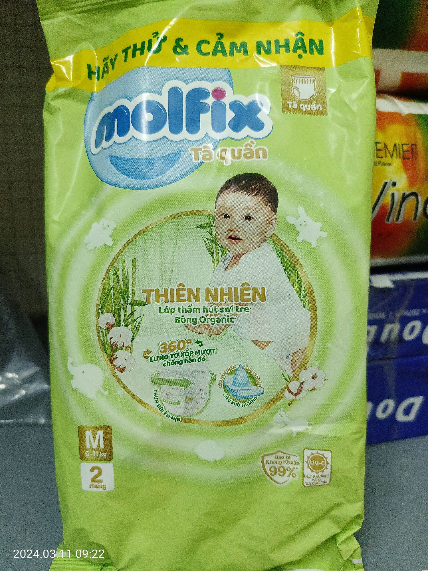 100 tã quần Molfix size M