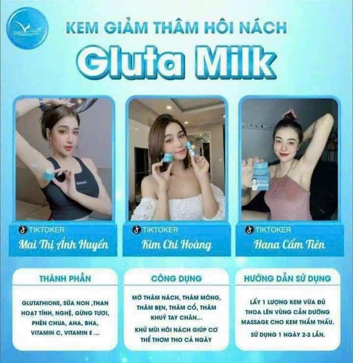 Kem thoa gluta milk chính hãng hũ 50gr