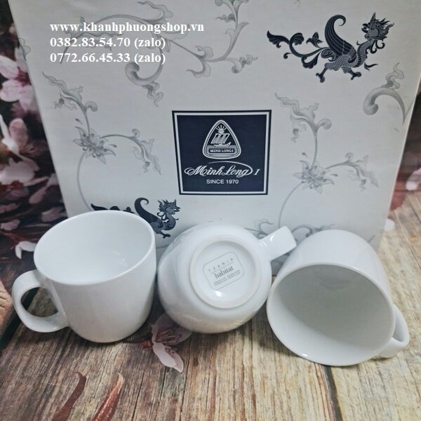ly uống cà phê sứ Minh Long 250ml - ly uống cà phê sứ
