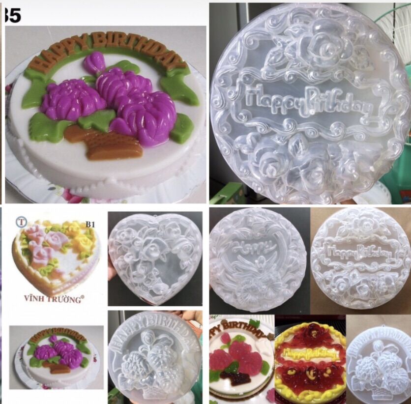 🔥Khuôn (25cm) Đổ rau Câu, làm Bánh (Đủ 8 Mẫu khách tuỳ chọn)