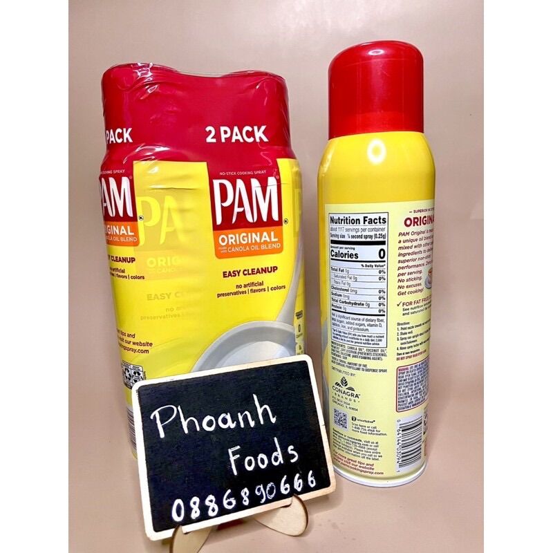 Dầu ăn kiêng Pam 12oz - 0 calories