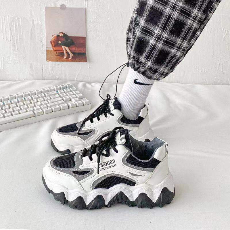 Giày Chunky Sneaker 2023c Nữ Ins Sành Điệu Tôn Dáng Chân Thể Thao Mẫu Mới Xuân Hè Năm 2022 Phong Cách Hàn Quốc
