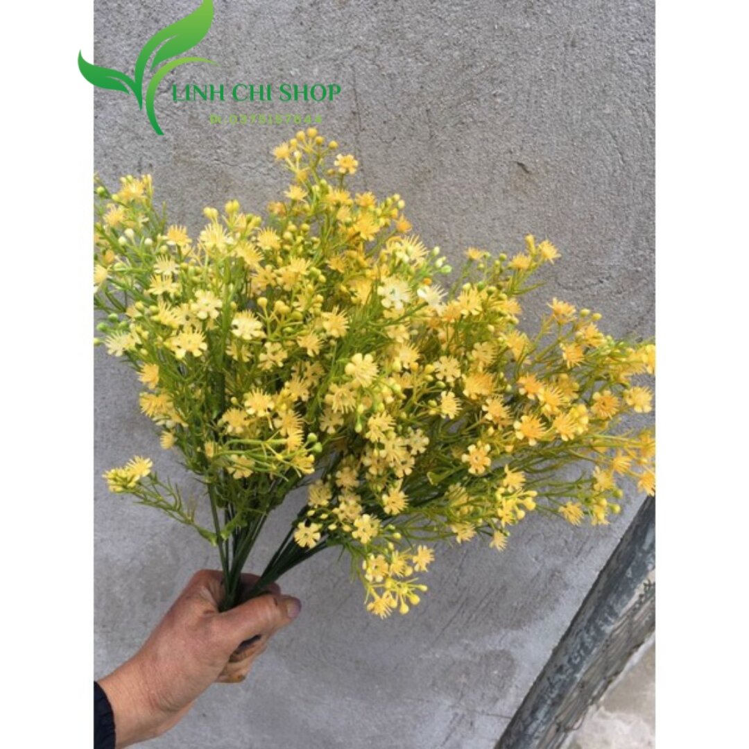Cụm điểm bi hoa trang trí_hoa giả, hoa lụa