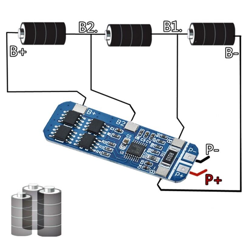 Mạch bảo vệ pin 3s 10a - 12.6v