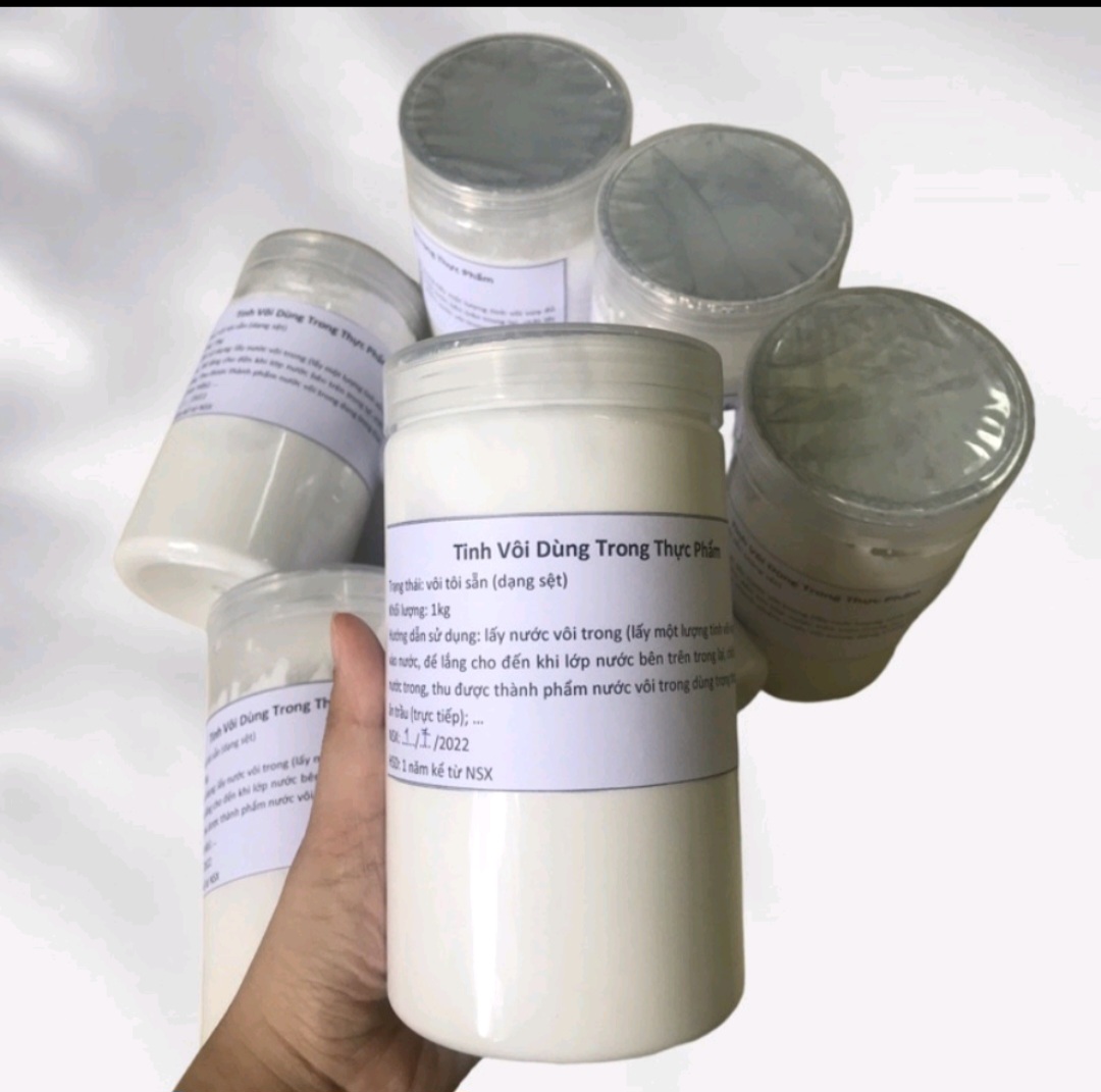 Vôi Ăn Trầu ( hộp 1Kg  vôi  tôi sẵn )