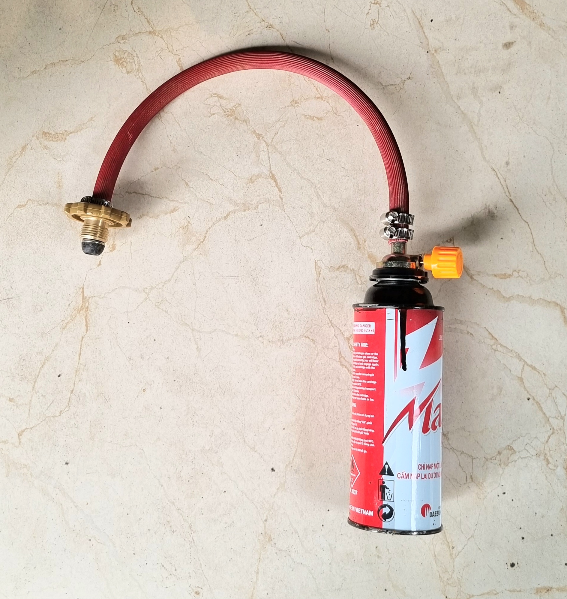 khóa đầu bình GAS du lịch đuôi chuột fi 8