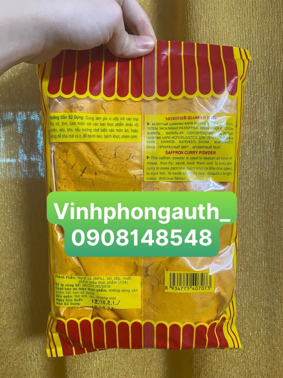 Bột cà ri nghệ Hậu Sanh 500gr