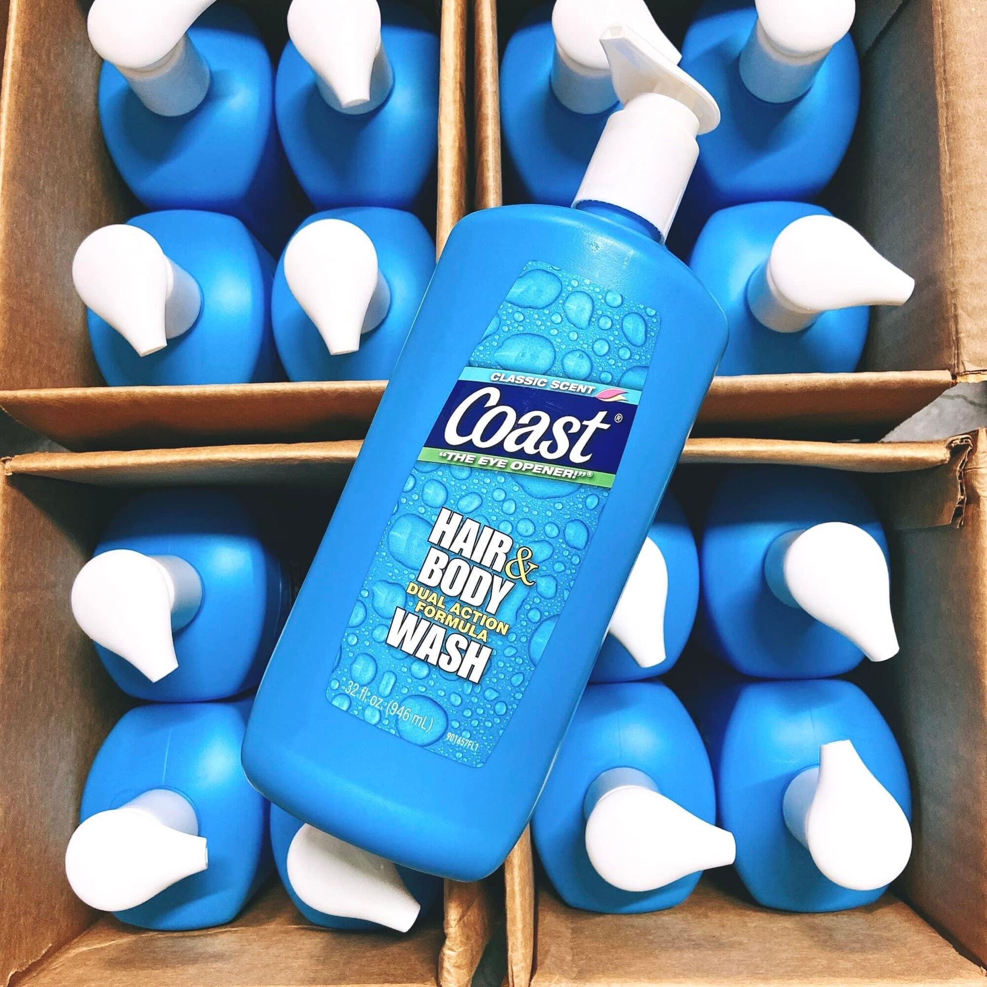 Chai sữa tắm gội coast hair body wash 2in1 946ml mỹ