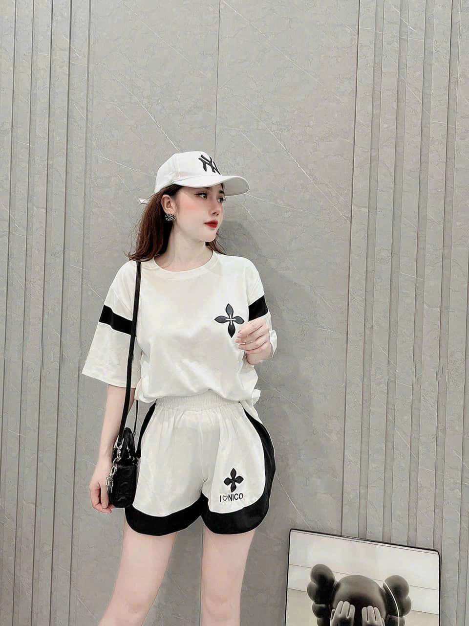SÉT BỘ SHORT COTTON THÊU LOGO CAO CẤP