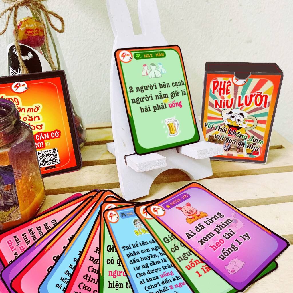 Bộ bài drinking game “phê níu nưỡi” bản 65 lá uống huệ đê