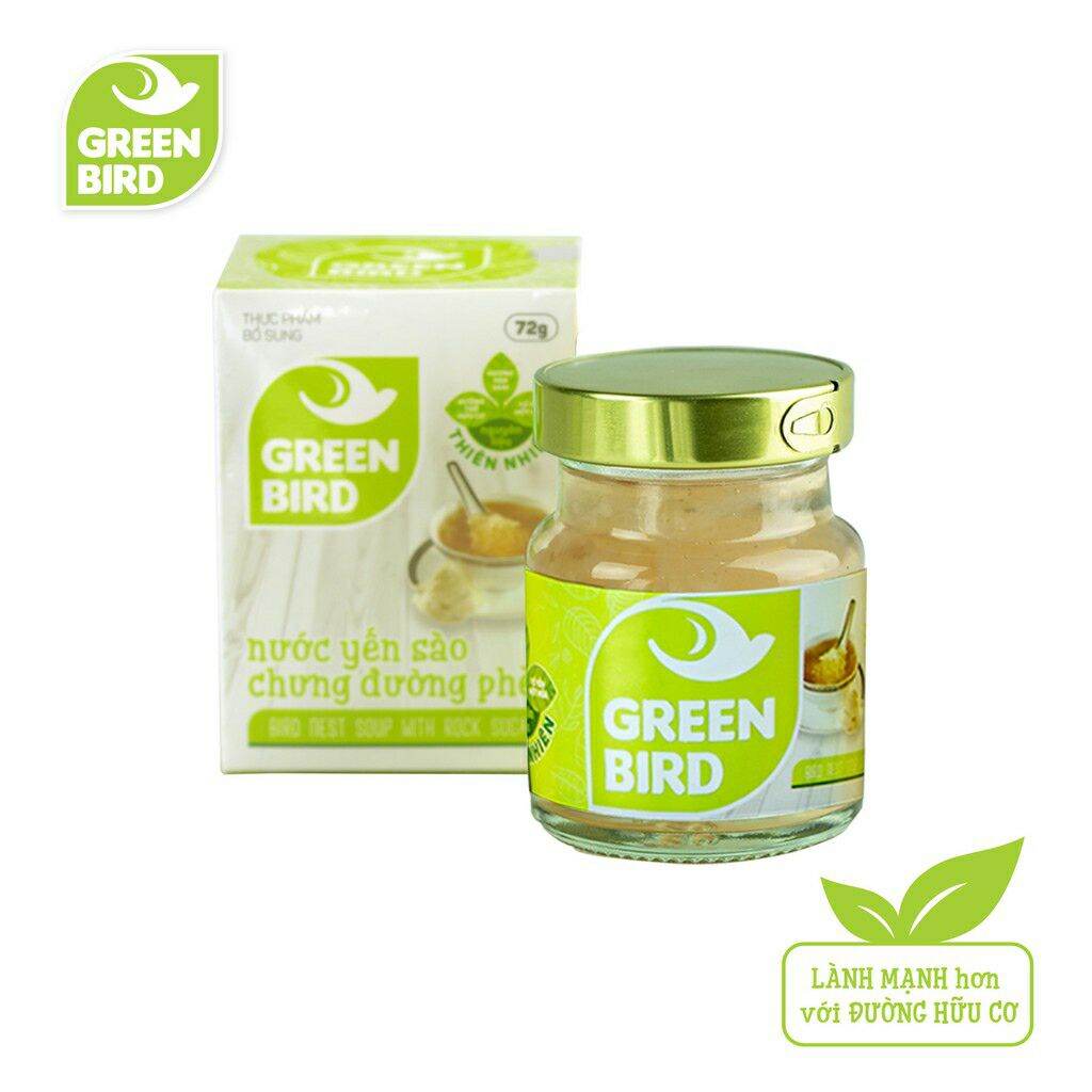 Nước yến sào chưng đường phèn green bird - nutrinest - hũ đơn 72gr