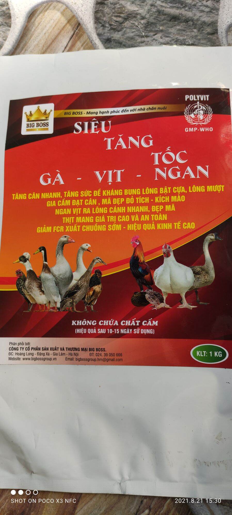 SIÊU TĂNG TỐC GÀ -VỊT-NGAN: gói1kg