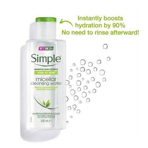(Mua 3 tang 1)Nước Tẩy Trang Simple Micellar Cleansing Water 200ml
