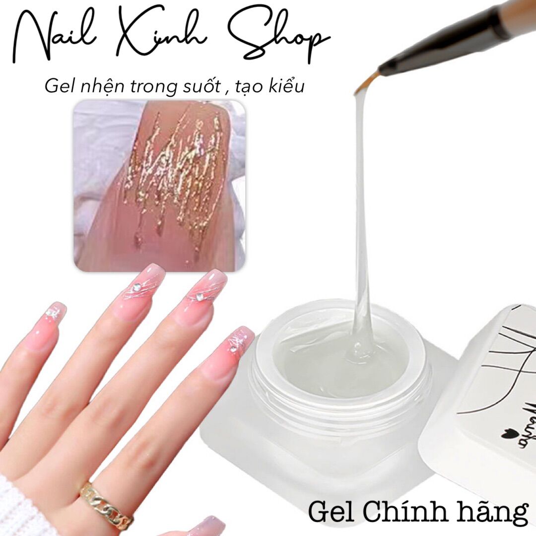Gel nhện chà tráng gương , hủ gel kéo sợi trong dùng trang trí móng