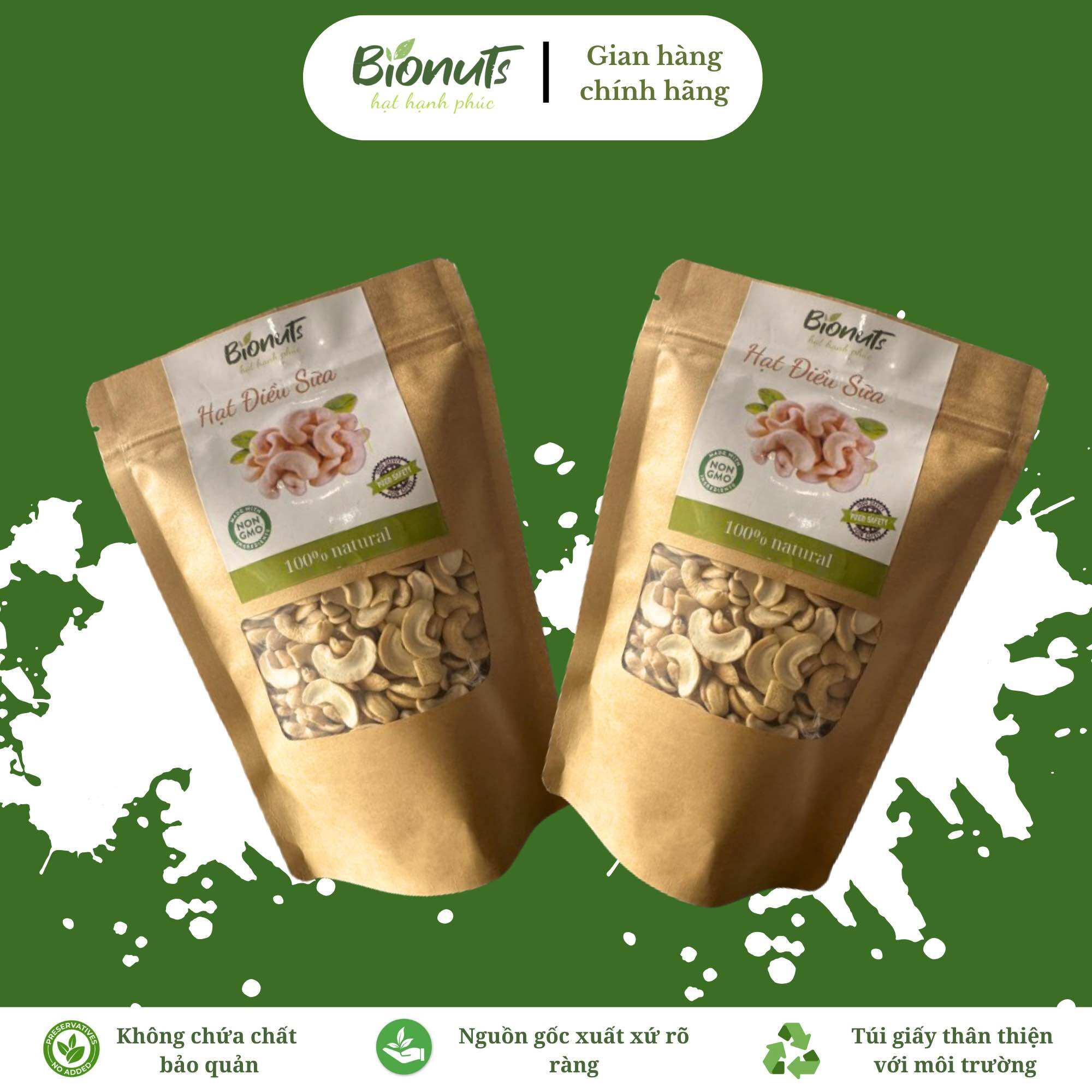 Hạt điều sữa bionuts 200g
