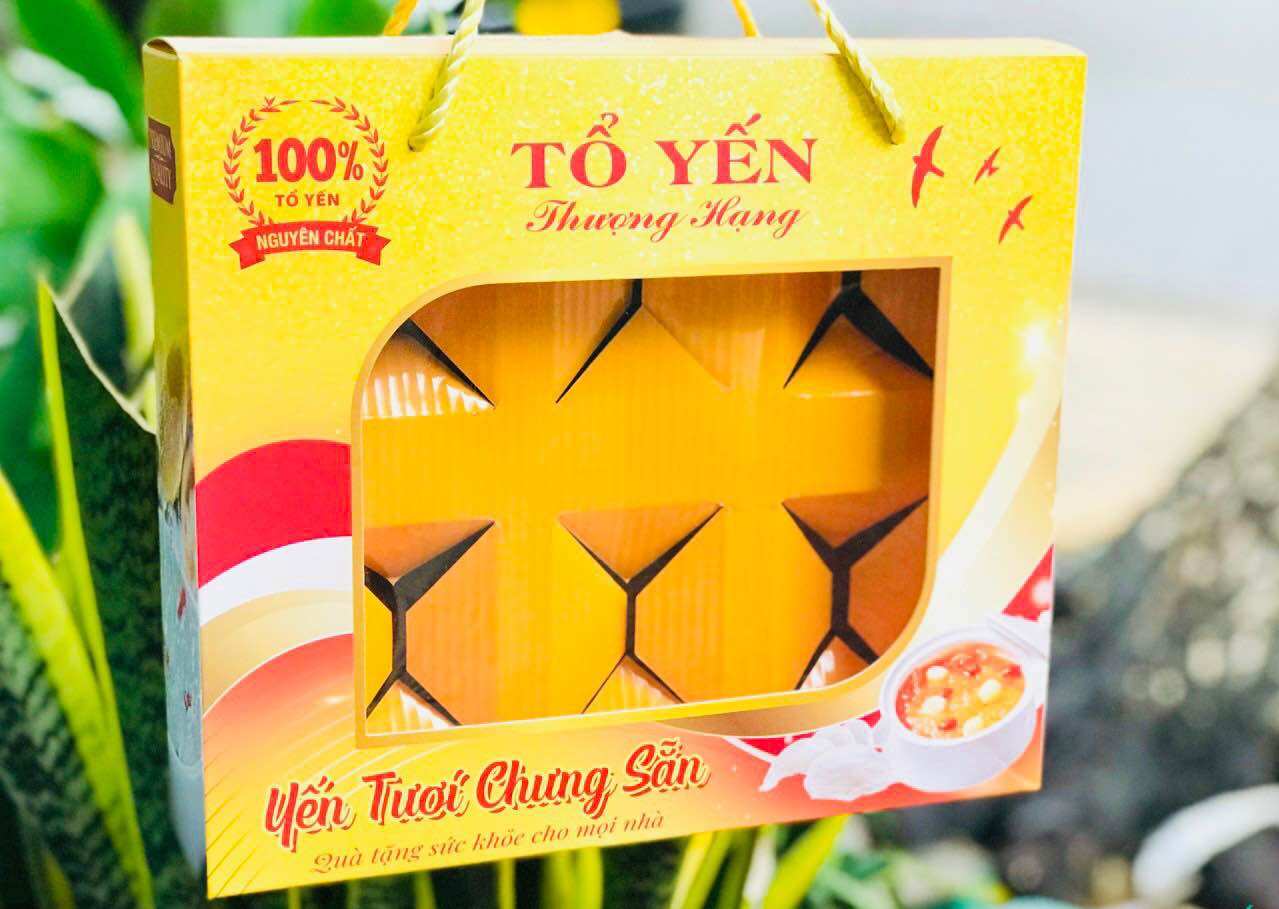 Túi giấy đựng 6 hủ yến cao cấp và sang trọng