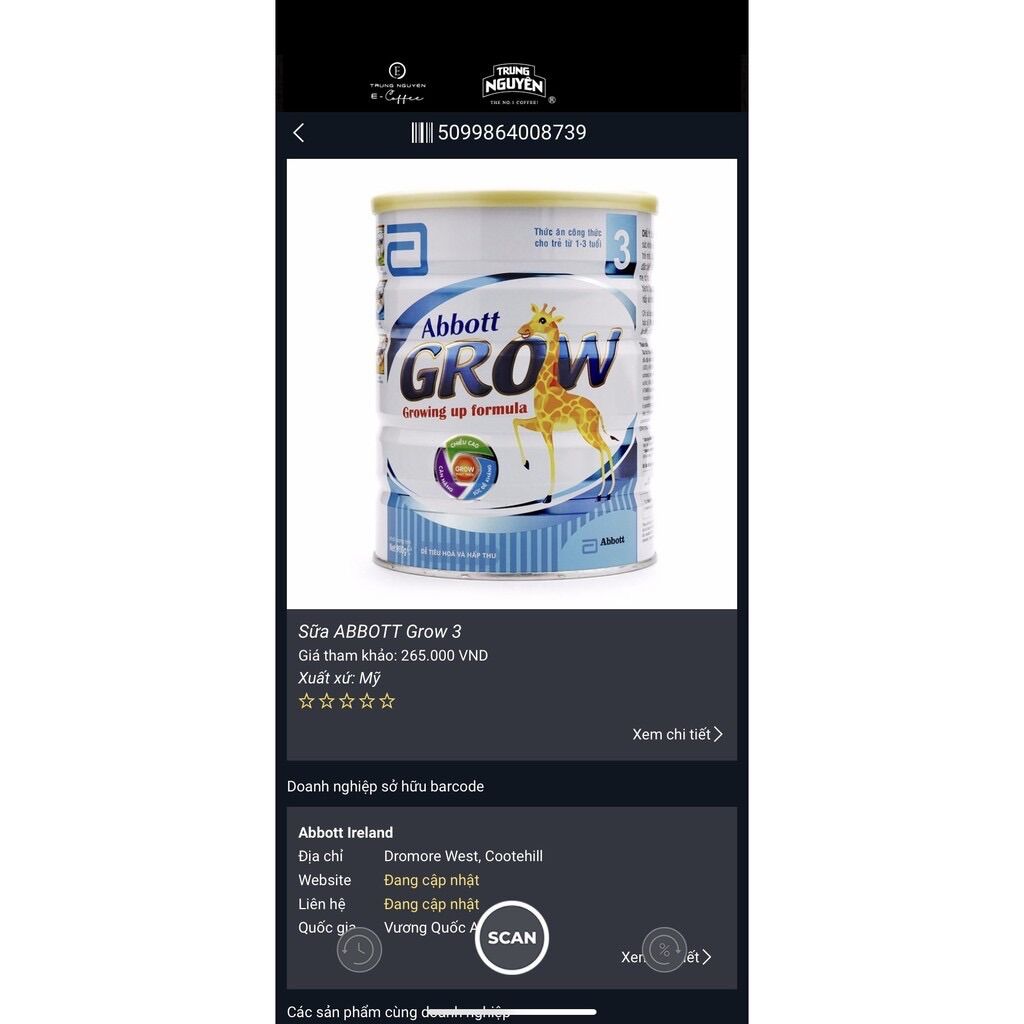 Sữa bột Abbott Grow 2/3 . Lon:900gr. Abbott Hoa kì