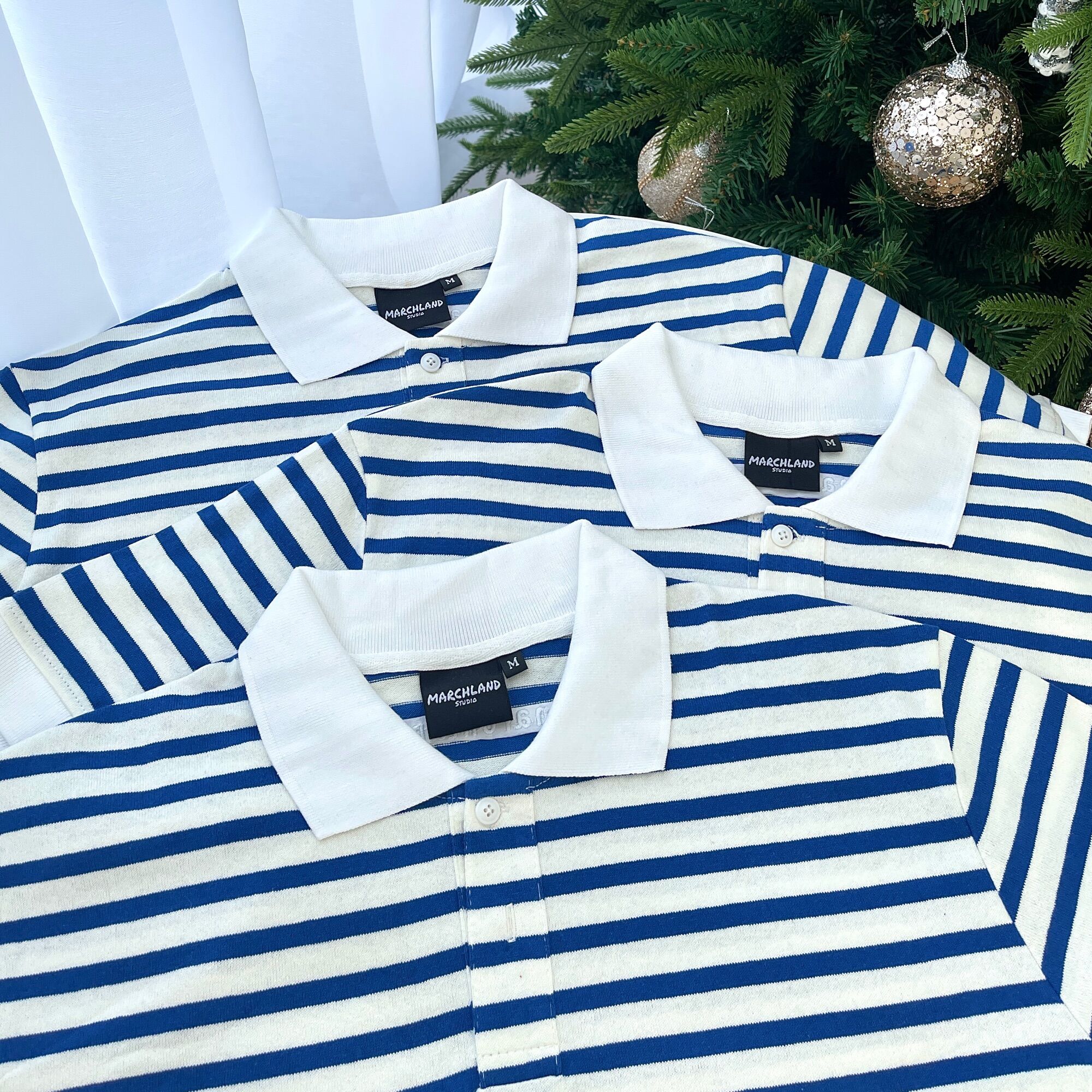 Áo polo sọc chính hãng marchland