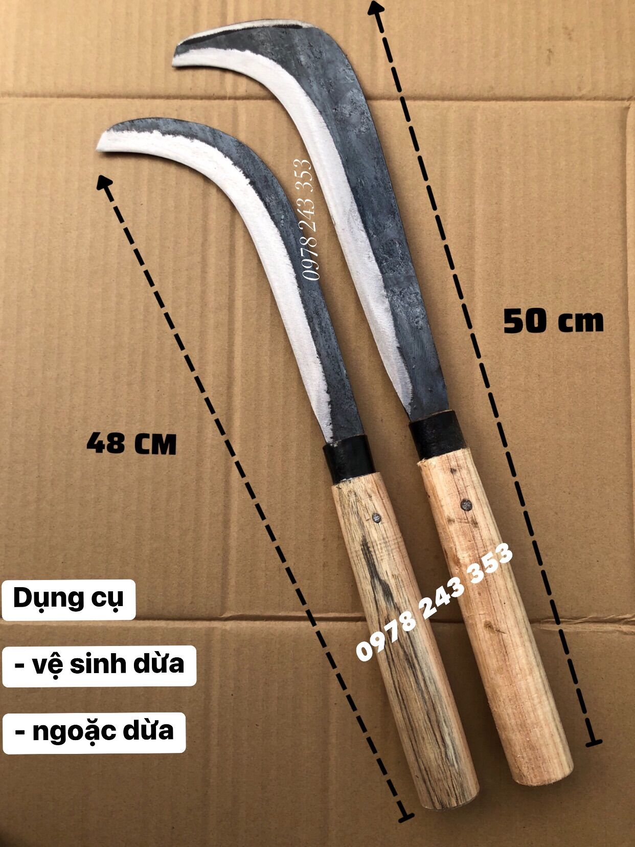 Dụng cụ vệ sinh dừa - liềm ngoặc dừa