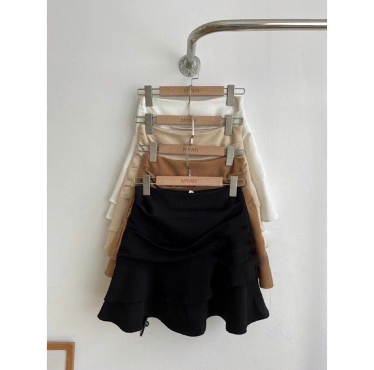 (SHOP BIGSIZE nữ 50kg đến 90kg) chân váy đuôi cá xếp tầng