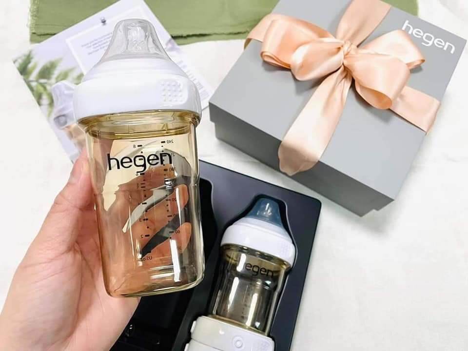 Bình sữa Hegen 240ml kèm núm M cho bé fullbox chính hãng